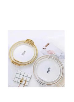 Melamine Gold Hand Bubbles Serving Tray Set (3 Pieces) Code H, Multicolor