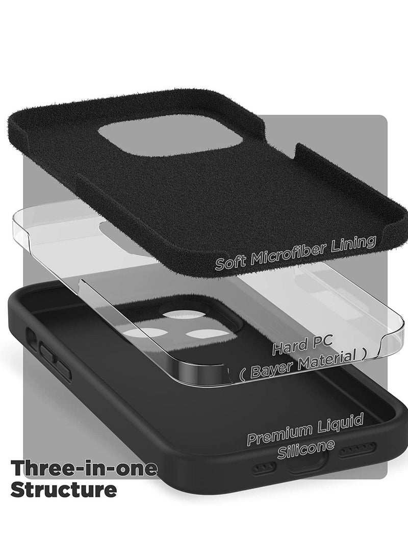 Compatible with iPhone 14 Pro MAX with Screen Protector, Silicone Case with Camera Protection, Case Compatible with iPhone 14 Pro MAX 6.7" (Black) - Image 5