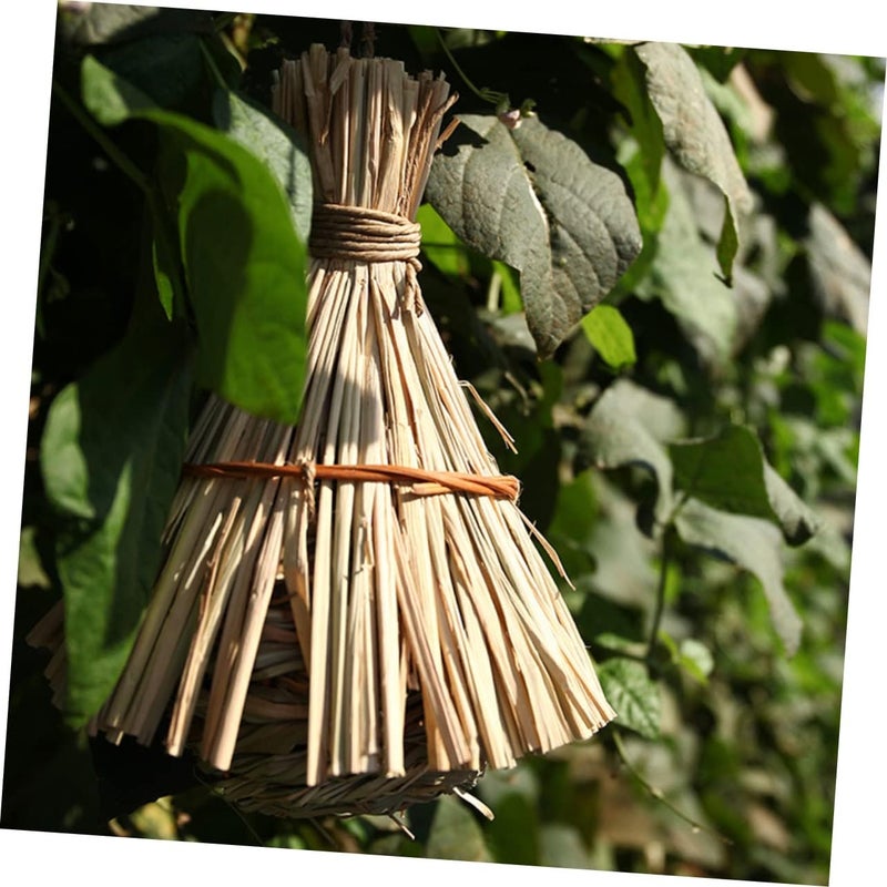 قطعة واحدة من زينة قفص الطيور عش عشب الطيور نسج مأوى الطيور عش اصطناعي ديكور الحديقة - Image 2