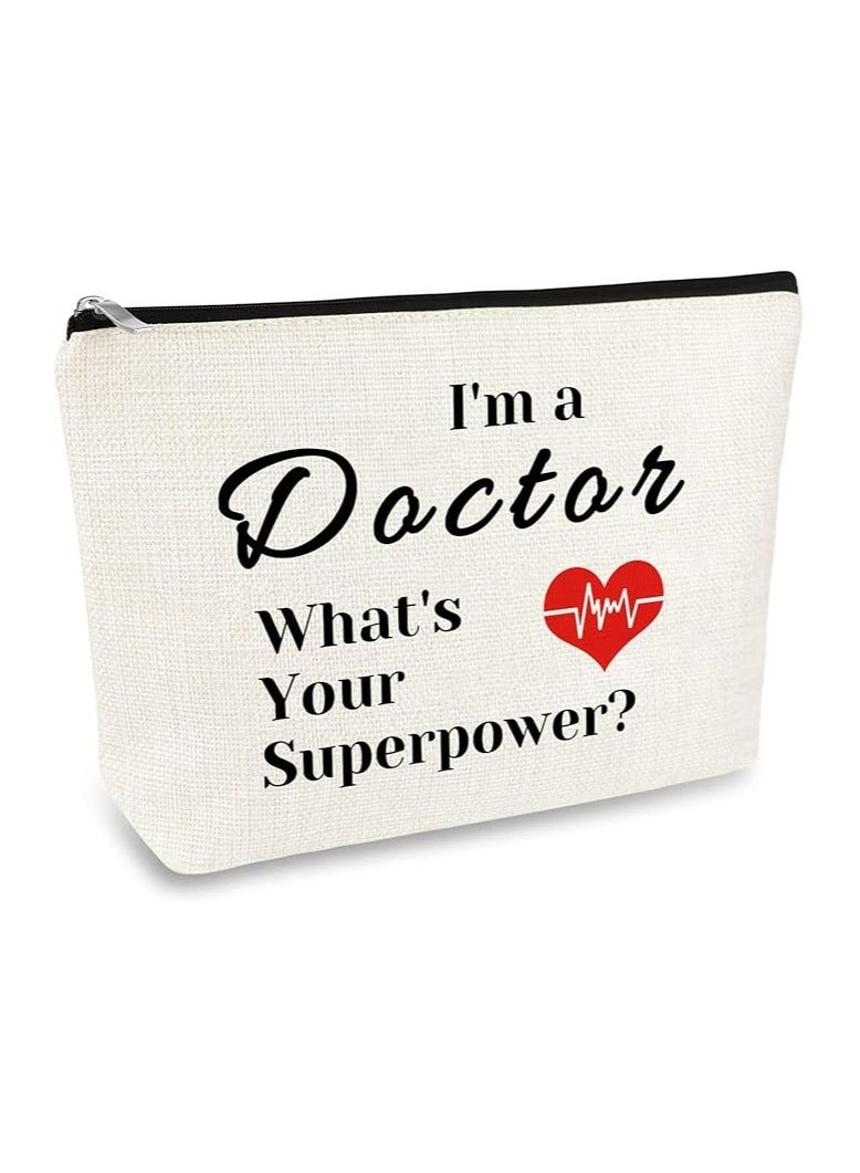 PRINTSHOP4ME Celebrating the Healing Touch Doctor's Day Cosmetic Bag | Doctor's Day Printed Cosmetic Bag Celebrate the Healers Among Us | Impeccable gift for Doctor's day Celebration. - Image 1