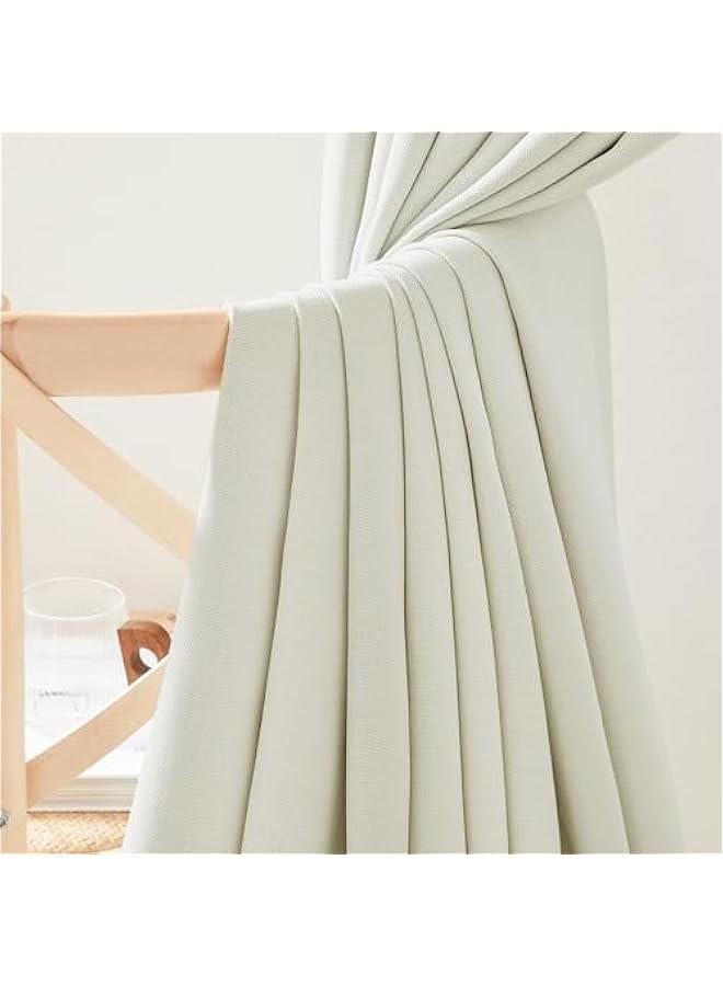 Arabest Room Darkening Cafe Curtains 30 inch Length, Dual Rod Pockets & Hook Belt Light Blocking Small Window Treatments for Nursery/Kitchen/Basement, Natural, W26 x L30, 2 Panels  - Image 5