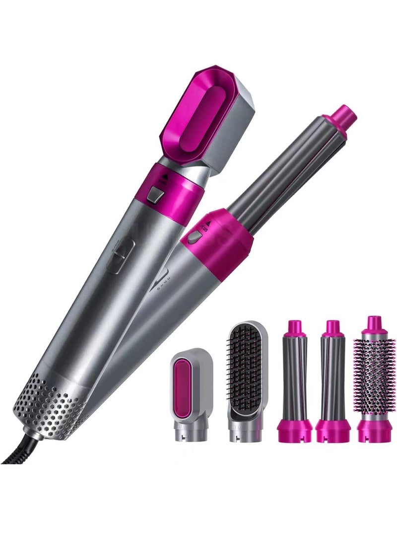 5 In 1 1000W Hair straightener brush, Dryer and Volumizer, Detachable Hair Styler, One-Step Hot Air Brush Negative Ions Constant Temperature Hot Air brush straightener for women - Image 1