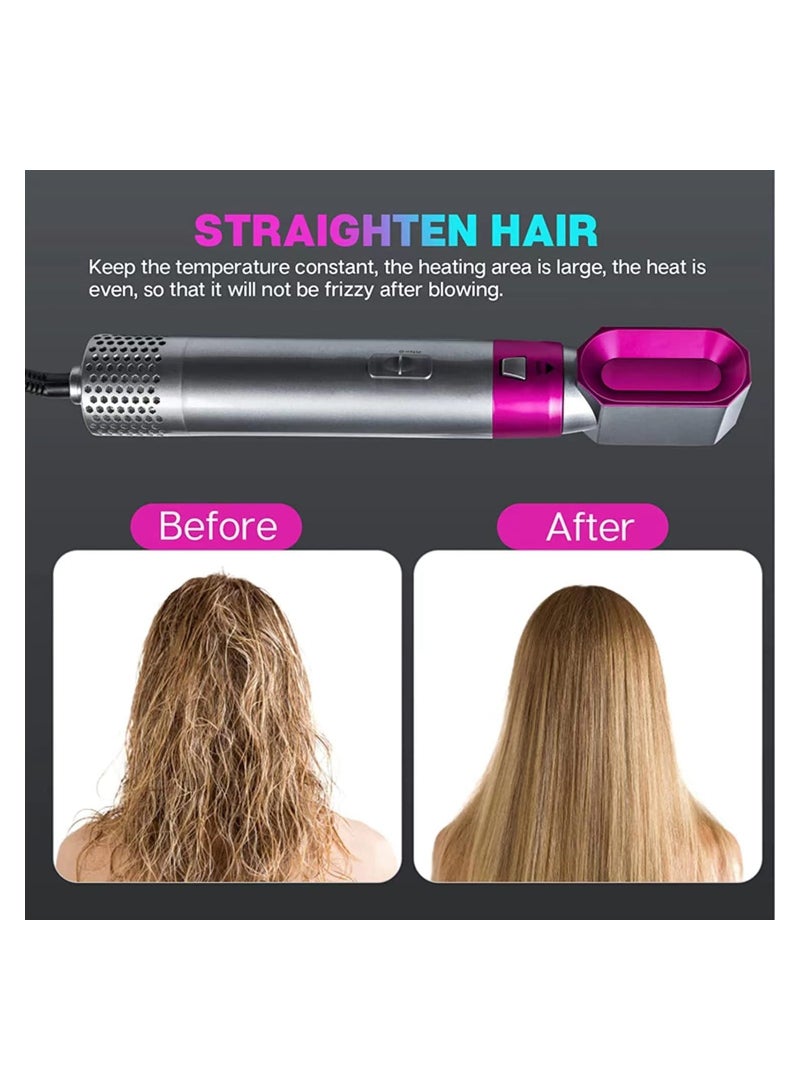5 In 1 1000W Hair straightener brush, Dryer and Volumizer, Detachable Hair Styler, One-Step Hot Air Brush Negative Ions Constant Temperature Hot Air brush straightener for women - Image 4