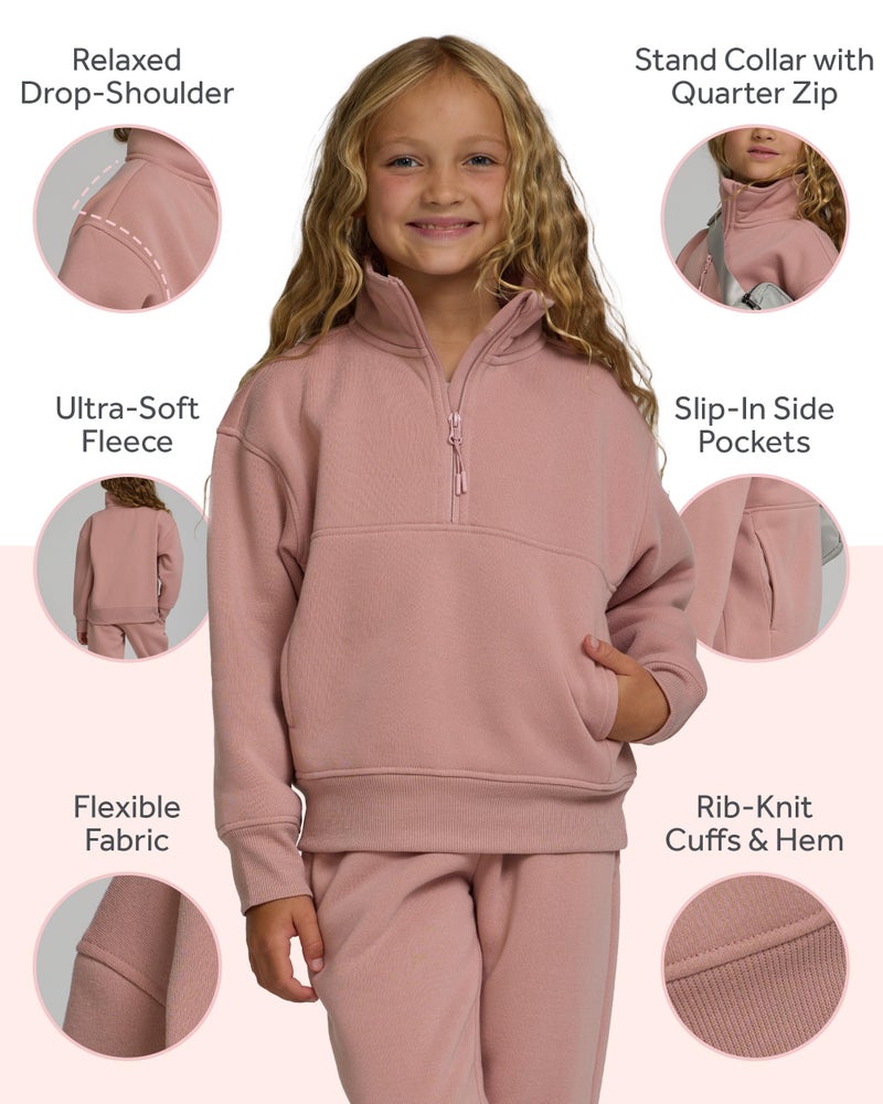 PURE CHAMP Girls Sweatshirt 3 Pack Hoodie for Teen Girls Crewneck Sweatshirt Quarter Zip hoodies Fleece Sizes 4â€“16 Clothing (Set 3 Size X-Large) - Image 2