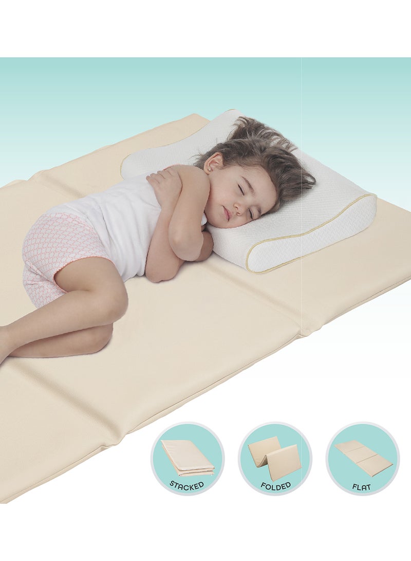 Moon 3 Fold Daycare Mattress, Folding Rest Mat - Image 4