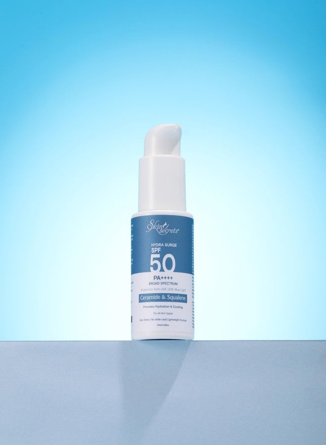 Skin Secrets Hydra Surge Sunscreen SPF 50 PA++++ with Ceramides, Squalene & Watermelon Extract| Lightweight| Broad Spectrum| No White-Cast| No Parabens, Mineral Oils & Silicones| Ayurvedic| (50ml) - Image 2