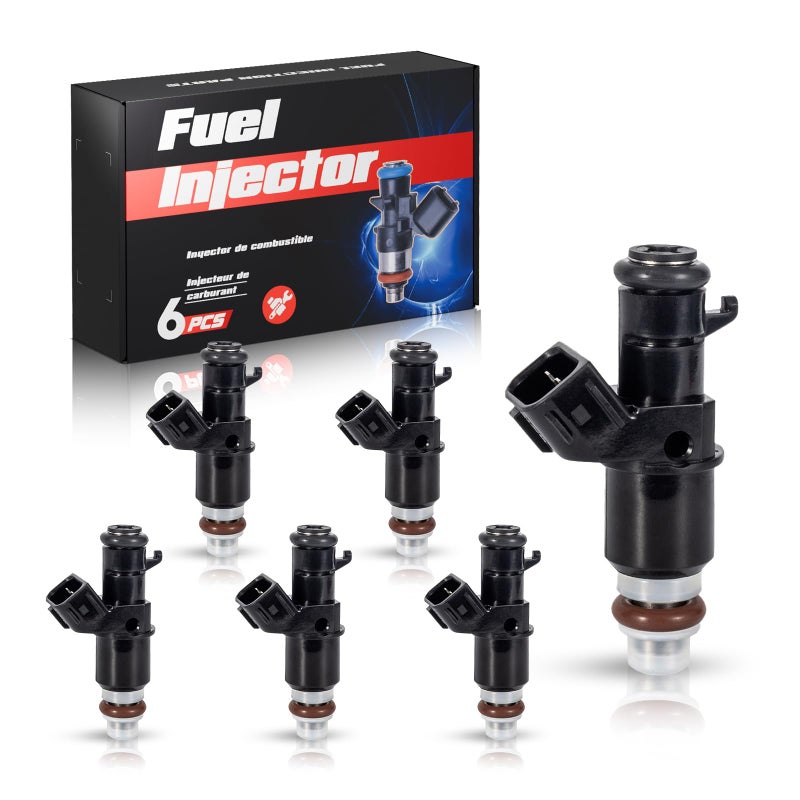 حقن الوقود ENA لـ FJ485 8001492N 16450RCAA01 MP55064 مجموعة من 6 متوافقة مع أكورا هوندا ساتورن ILX MDX TL أكورد أوديسي بايلوت ريدجلاين فيو L4 V6 20L 30L 35L 20032011 2012 2013 14 15 16 17