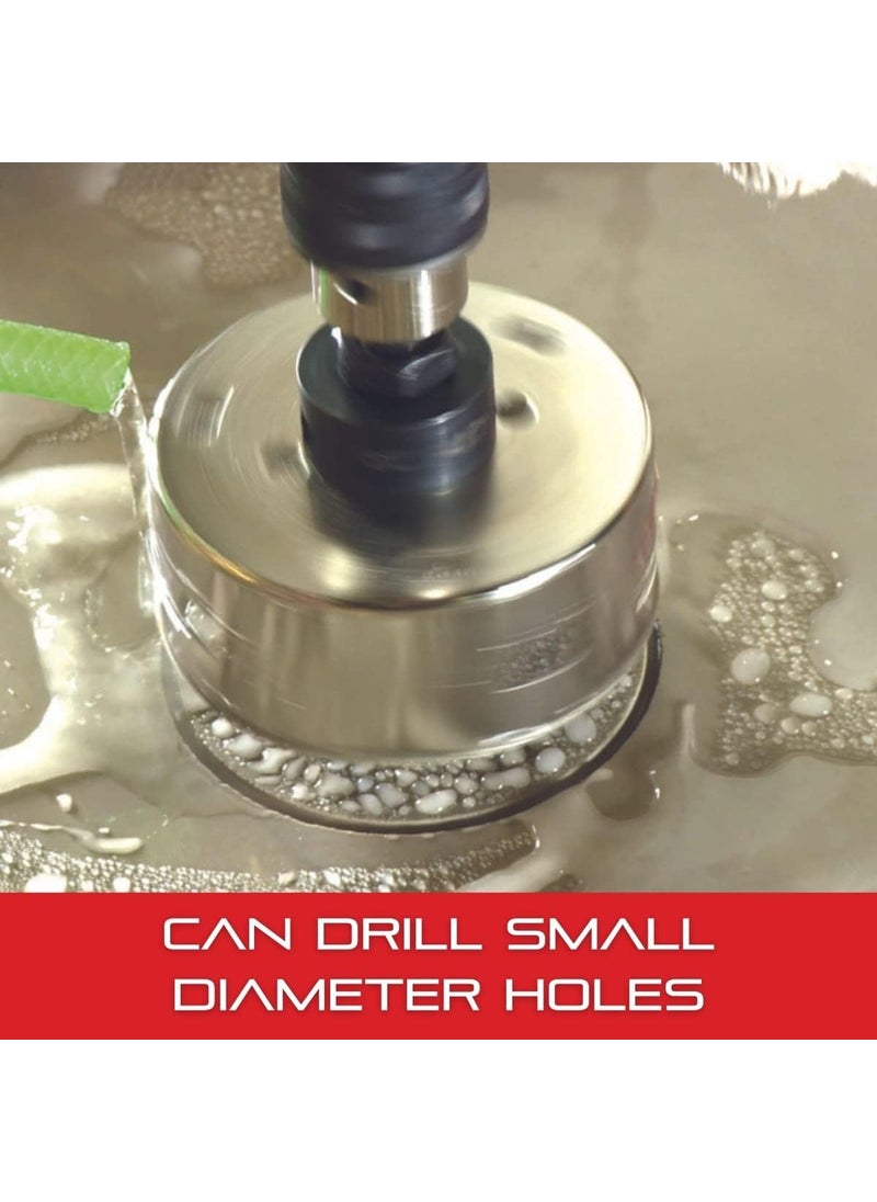 Starrett Starrett Diamond Grit Hole Saw  Ideal for Drilling Small Diameter Holes  414 Diameter 158 Cutting Depth 5818 Thread Size XA2XA10 Arbor Type Silver  KD0414N  - Image 3