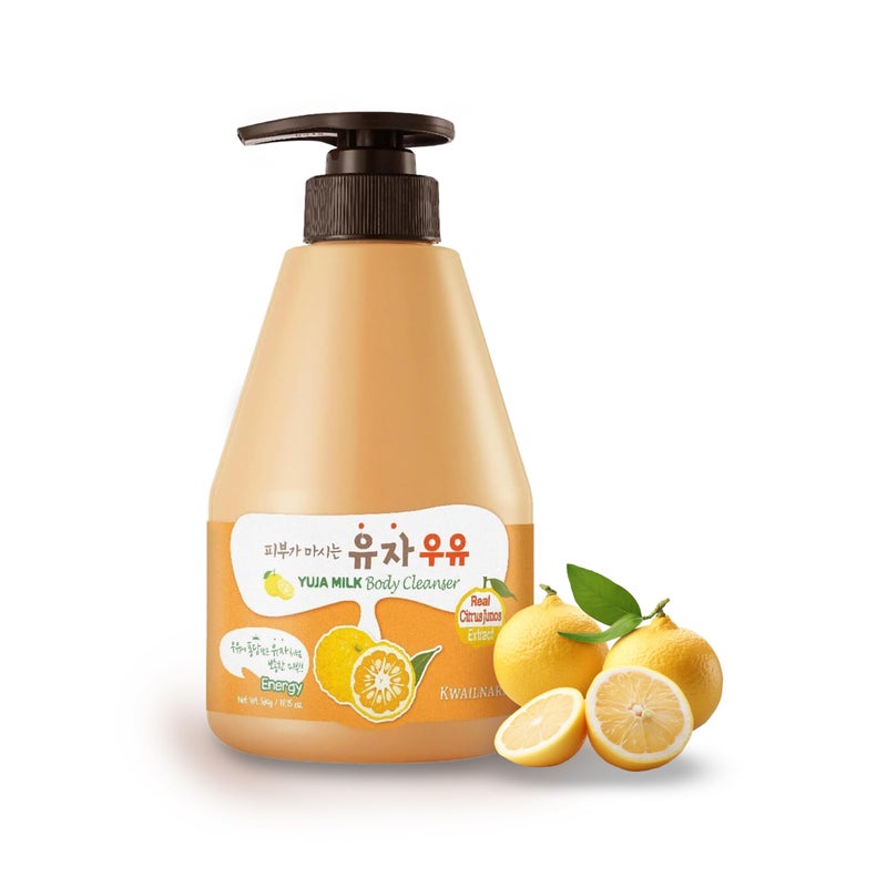 Kwailnara Yuja Milk Body Cleanser â€“ Korean Body Wash With Citrus Extract for Radiant, Refreshed Skin 560 g / 19.75 Fl. oz - Image 1