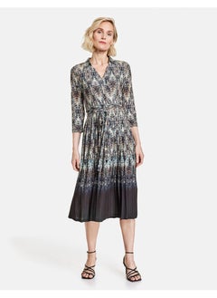 Dress with a mixed pattern