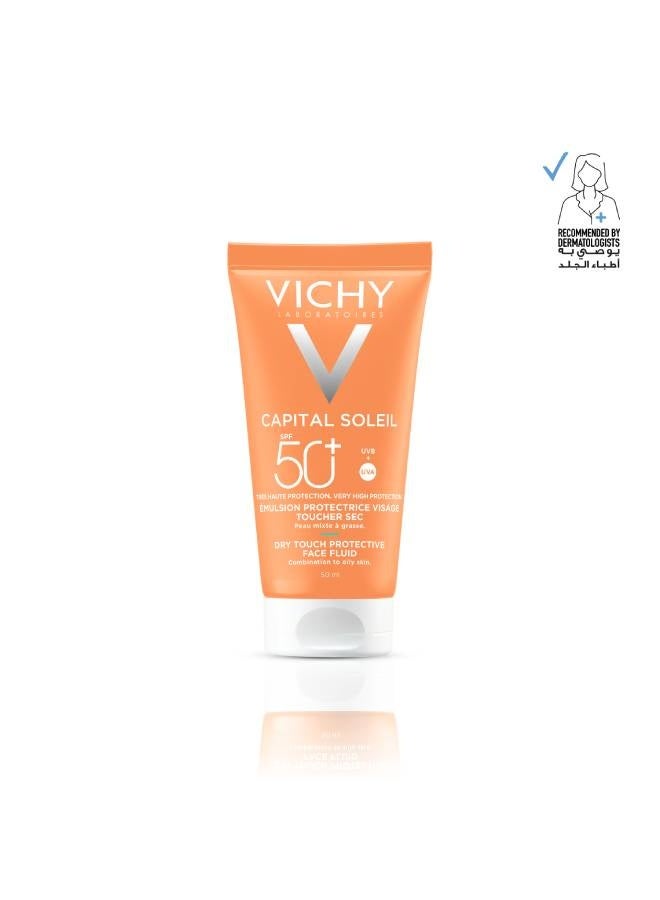 فيشي إيديال سولاي واقي شمس كريم للتحكم بلمعان البشرة للبشرة المختلطة إلى الدهنية SPF50 50ملليلتر - Image 1
