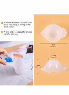 Excefore 3Pcs Mixing Cups for Resin Silicone Measuring Cups - Mixing Resin Stain Epoxy Paint Silicone Measuring Cups for Resin 100ml Mixing Cups Mixing Cups for Resin Silicone Measuring Cups  - Image 3