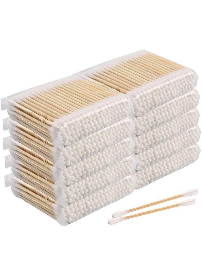 Generic Ecommer Cotton Buds for Ear Cleaner, Bamboo Wooden Sticks Ear Cleaner Cotton Swabs, 100% Pure & Soft Premium Cotton Ear Buds for Baby's Hygiene & Care 750 Sticks (1500 Tips) - (Pack of 10) - Image 1
