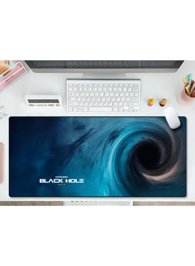 Lesailes Feidun Lesailes Vortex Galaxy Gaming Mouse Pad, Extra Large, Thickened With Locking Edges, Office Computer Desk Pad, Blue And Black, 900*400*3mm - Image 2