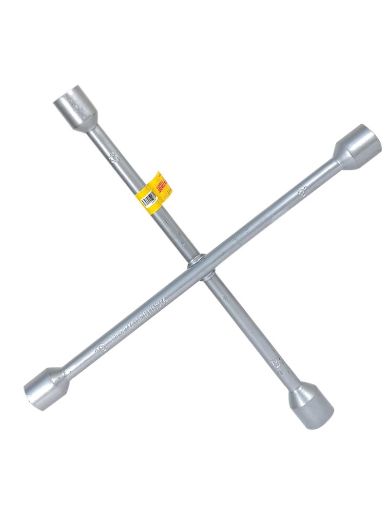 Generic Cross Wheel Spanner, Heavy-Duty Tire Wrench with 17mm, 19mm, 21mm, 23mm Socket Sizes – Ideal for Car Wheel Lug Nuts  - Image 2