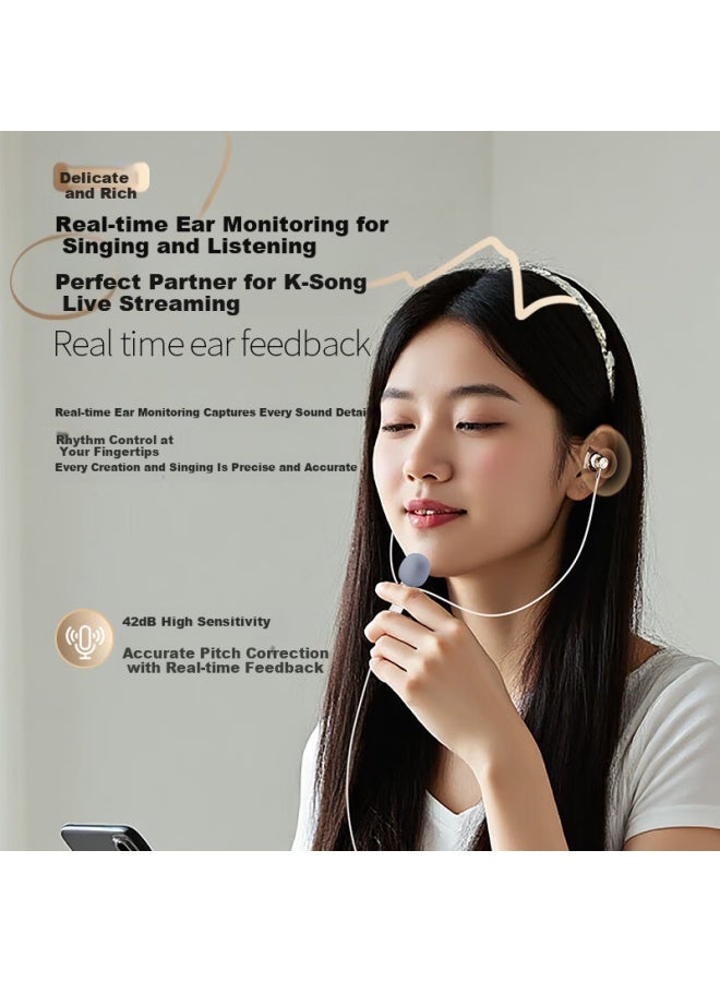Peak New K-singing Headset Dedicated Microphone Sound Card Ear Return Wired Type-c Singing Mobile Phone Recording All-in-one Device - Image 5