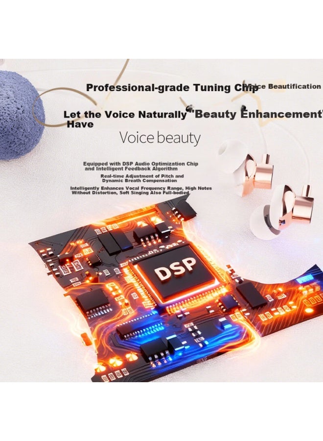 Peak New K-singing Headset Dedicated Microphone Sound Card Ear Return Wired Type-c Singing Mobile Phone Recording All-in-one Device - Image 2