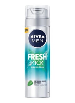 NIVEA MEN Nivea Men Fresh Kick Mint & Cactus Water Shaving Foam 200ml  - Image 1