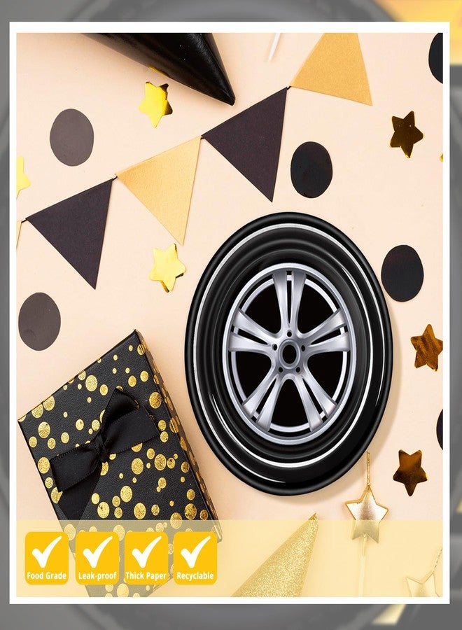 T-Antrix 40 Pcs Race Car Plates And Napkins Party Supplies, Race Car Birthday Decorations Disposable Paper Tableware Set for Boys Kids Birthday Party Serves 20 - Image 3