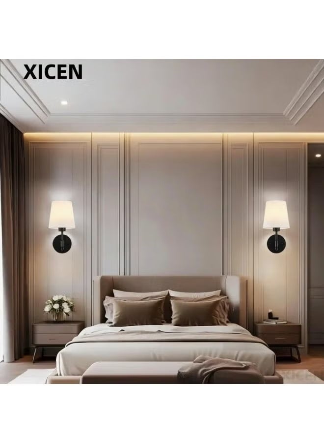 حمير طقم مصابيح حائطية مكون من قطعتين، مصابيح حائطية لاسلكية تعمل بالبطارية مزودة بمصباح RGB قابل لإعادة الشحن بسعة 10000 مللي أمبير في الساعة، مع جهاز تحكم عن بُعد ومؤقت، مصابيح حائطية ملونة لغرفة النوم وغرفة المعيشة والممر - Image 3