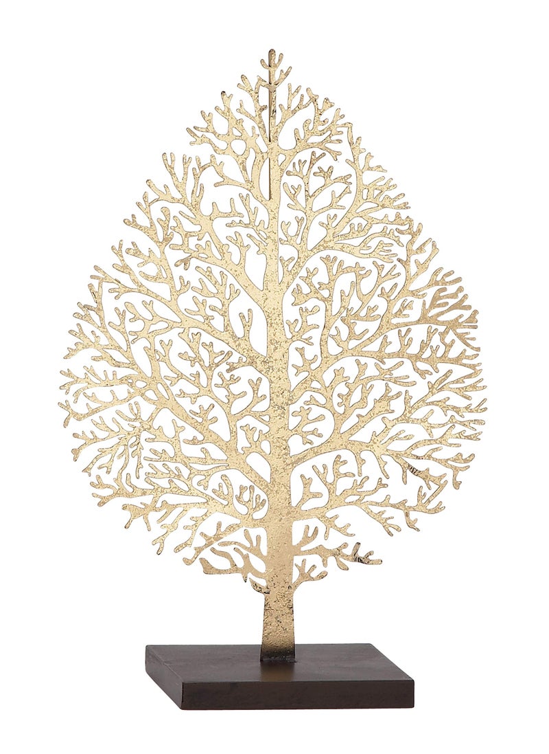 Deco 79 Metal Tree Decorative Sculpture Home Decor Statue, Accent Figurine 11" x 4" x 16", Gold - Image 2
