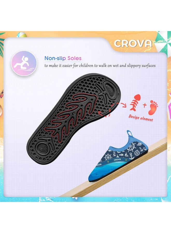 CROVA Toddler Kids Water Shoes Quick Dry Aqua Socks Non-Slip Barefoot Sports Shoes for Boys Girls Toddler - Image 4