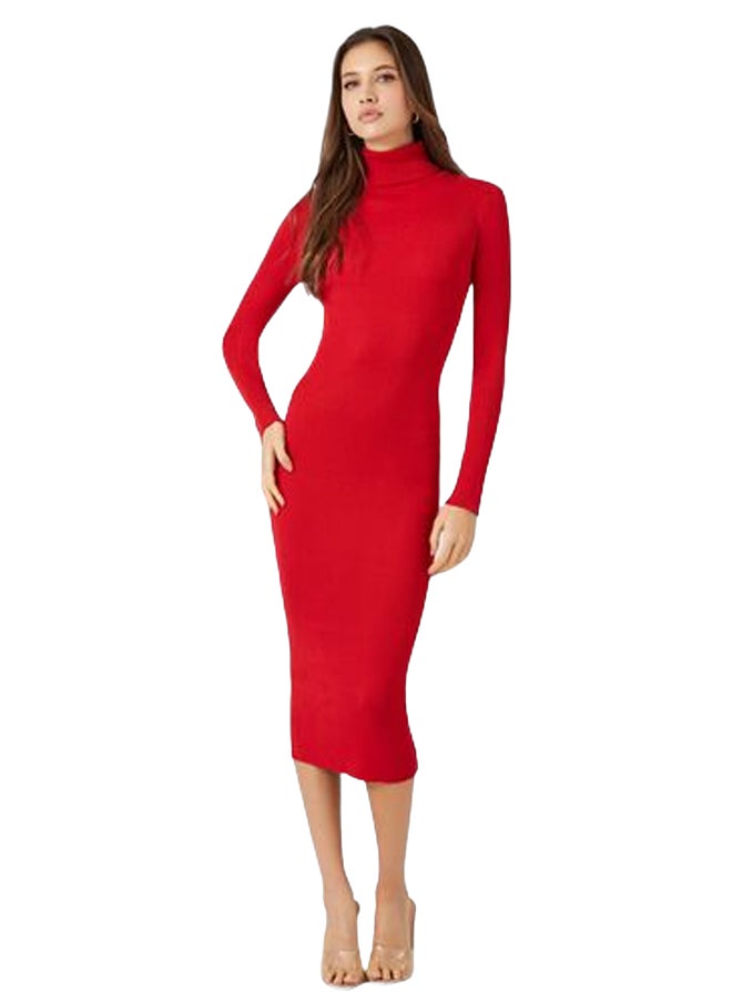 FOREVER 21 - Turtleneck Bodycon Midi Sweater Dress - Image 1