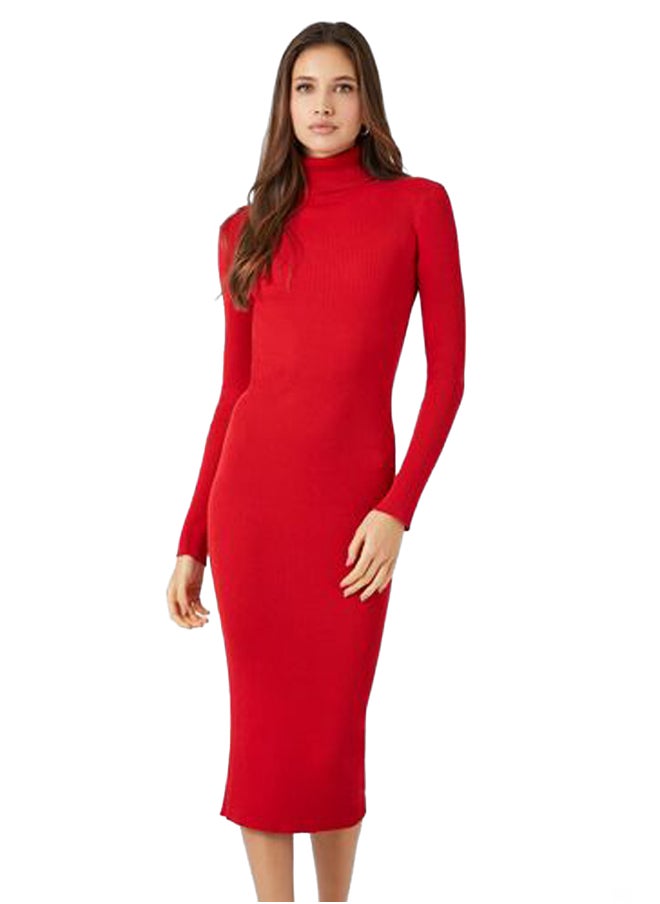 FOREVER 21 - Turtleneck Bodycon Midi Sweater Dress - Image 1