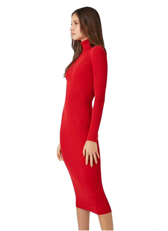 FOREVER 21 - Turtleneck Bodycon Midi Sweater Dress - Image 1