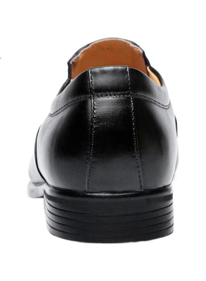 Strongman Qiangren Business Formal Shoes, Jihua 3515 Three-Joint Leather Shoes, Top-Grain Cowhide Men'S Shoes, Slip-On Derby Shoes, Black, Size 43 - Image 3