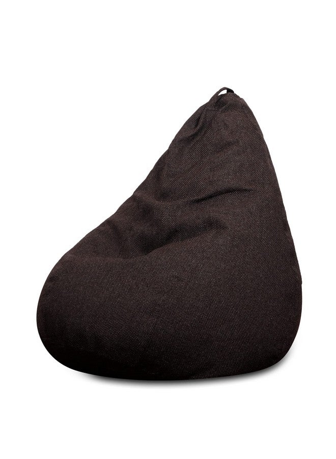 Style Homez Style Homez ORGANIX Collection, Classic Bean Bag XXL Size Chocolate Brown Color in Organic Jute Fabric, Cover Only - Image 1