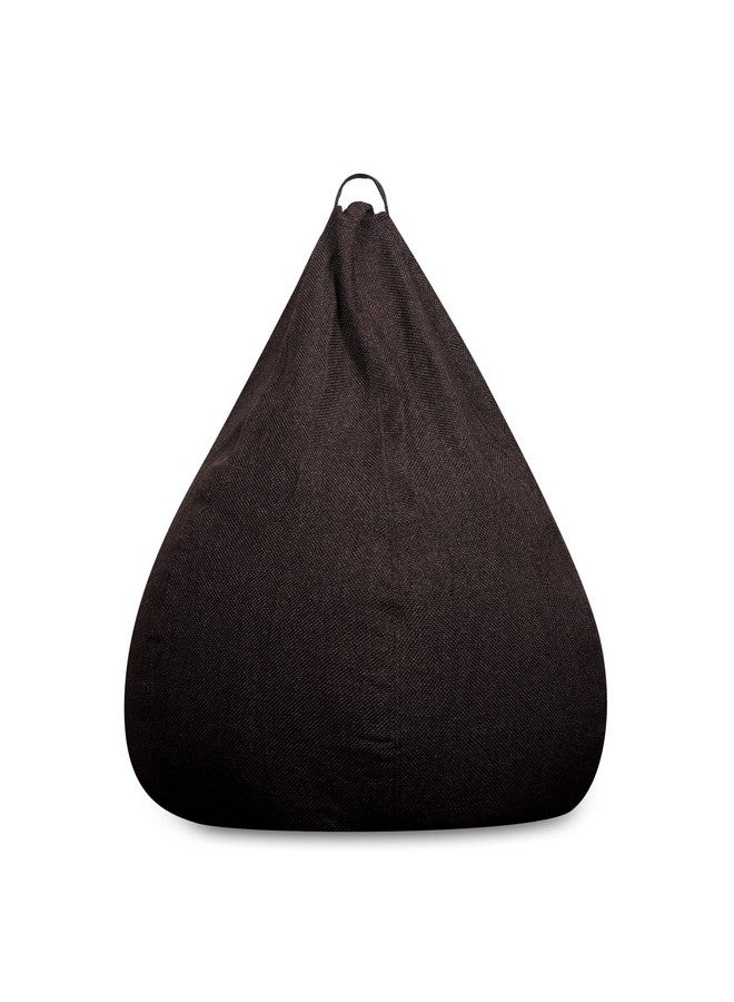 Style Homez Style Homez ORGANIX Collection, Classic Bean Bag XXL Size Chocolate Brown Color in Organic Jute Fabric, Cover Only - Image 5
