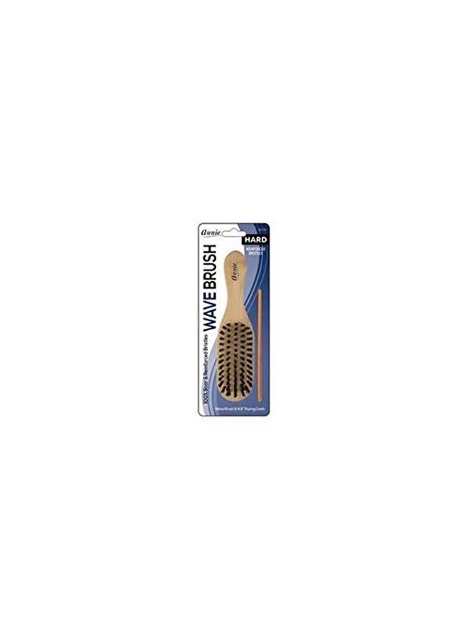 Annie Wave Brush Mini Professional Wave Brush 100% Boar And Reinforced Bristles Free 4.8 Pocket Comb