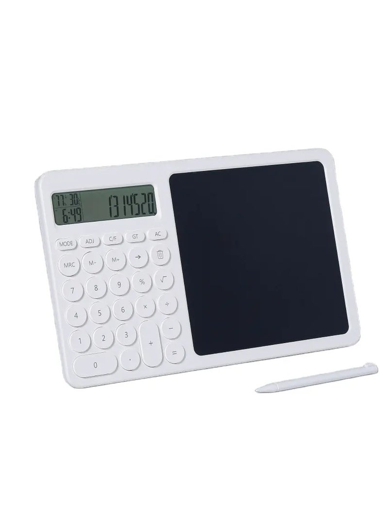 Calculator with 12-Digit LCD Display and Erasable Writing Board - Ideal for Students, Teachers, and Professionals in High School and Office Settings. - Image 1