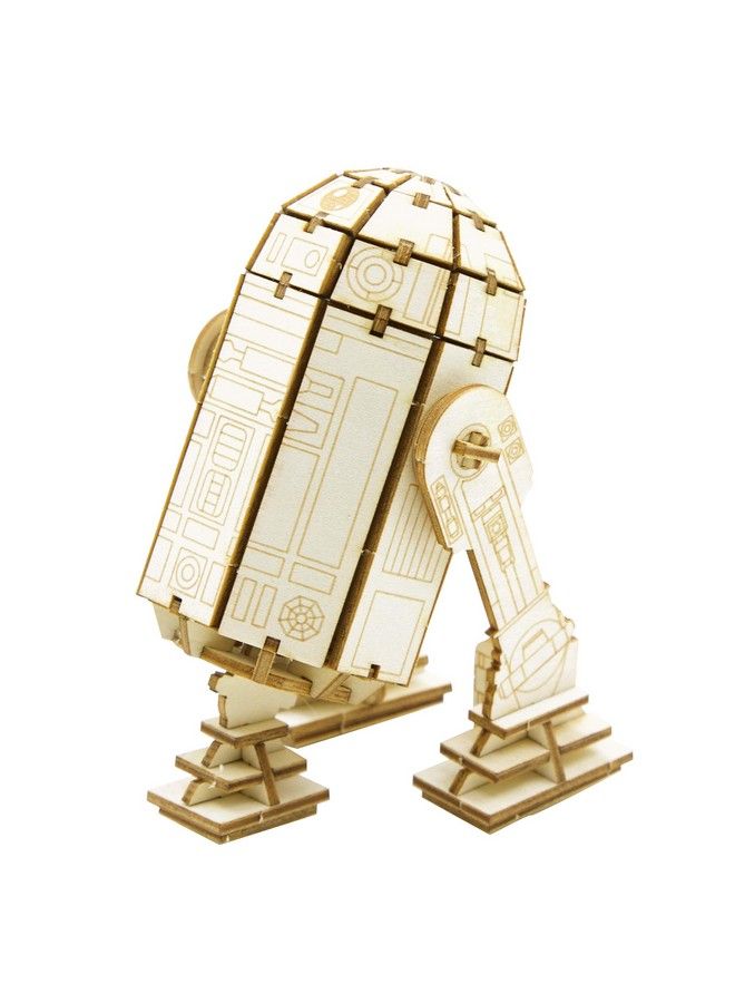 IncrediBuilds Star Wars R2D2 3D Wood Puzzle & Model Figure Kit (81 Pcs) Build & Paint Your Own 3D Movie Droid Toy Holiday Educational Gift For Kids & Adults No Glue Required 12+ - Image 4