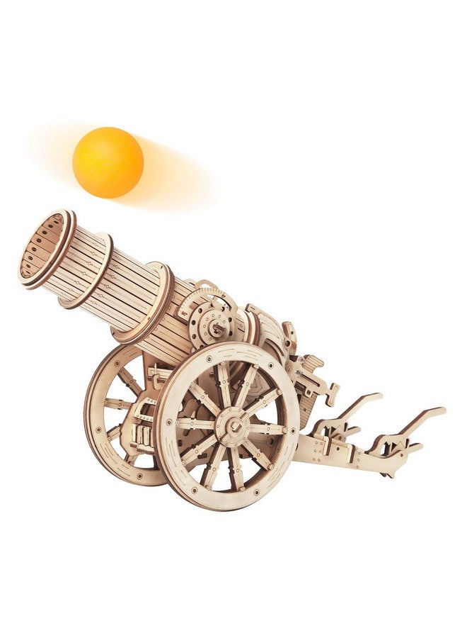 روبوتايم ألغاز خشبية ثلاثية الأبعاد للبالغين لعبة مدفع نموذج المنجنيق الخشبي للبالغين لبناء المشاريع الجذعية لعبة تعليمية للأطفال - Image 1