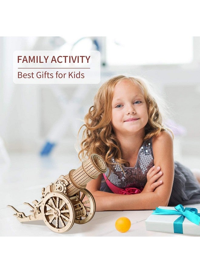 روبوتايم ألغاز خشبية ثلاثية الأبعاد للبالغين لعبة مدفع نموذج المنجنيق الخشبي للبالغين لبناء المشاريع الجذعية لعبة تعليمية للأطفال - Image 3