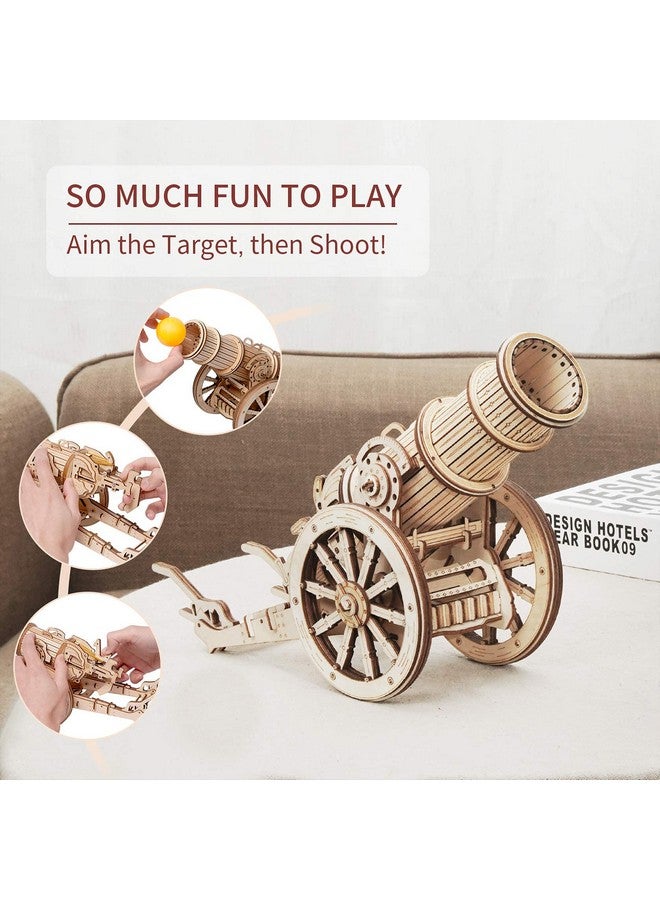 روبوتايم ألغاز خشبية ثلاثية الأبعاد للبالغين لعبة مدفع نموذج المنجنيق الخشبي للبالغين لبناء المشاريع الجذعية لعبة تعليمية للأطفال - Image 4