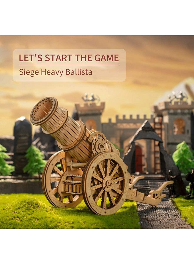 روبوتايم ألغاز خشبية ثلاثية الأبعاد للبالغين لعبة مدفع نموذج المنجنيق الخشبي للبالغين لبناء المشاريع الجذعية لعبة تعليمية للأطفال - Image 2