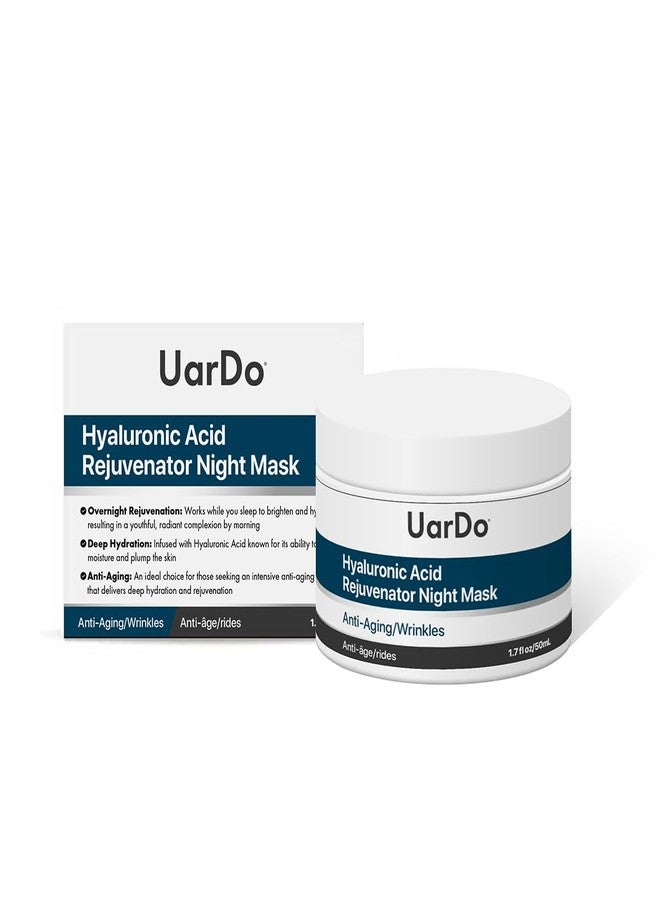 Uardo Hyaluronic Acid Rejuvenator Night Mask 1.7 Fl Oz/ 50ml - usn112 | For All Skin Types | Hydrating | Brightening | Moisturizing | For Women and Men - Image 2