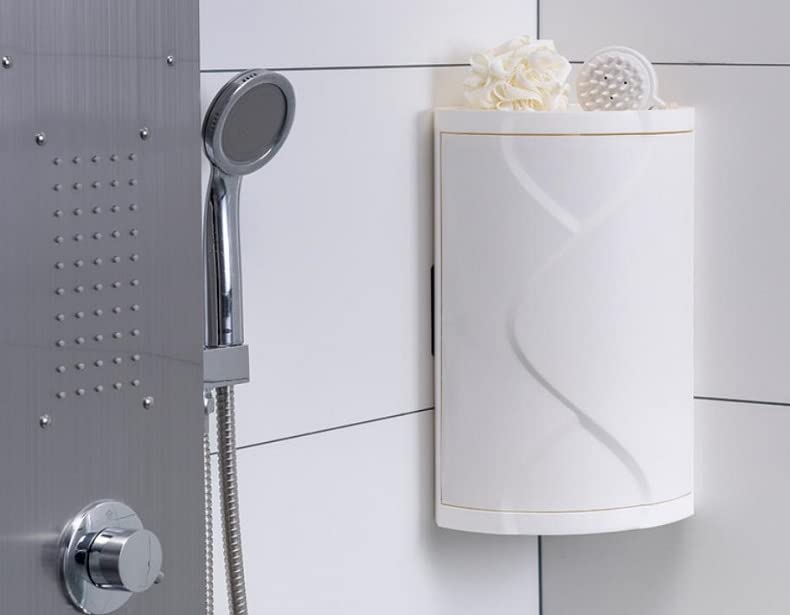 VBM 360 Rotating Corner Shelves3 Tier Storage Cabinet Towel Holder Rack Corner Cabinets with Doors and Shelves for Bathroom Bathtub Toilet Table - Image 4