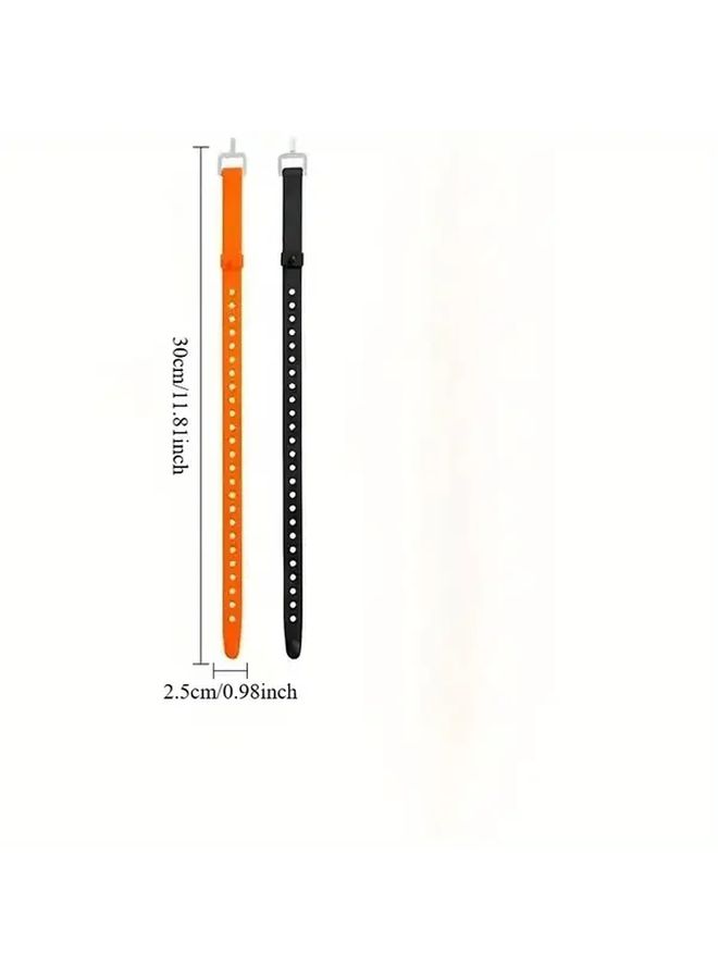 Orange Heavy Duty Quick Release Buckle Strap Adjustable Cargo Luggage Transport Secure Fastening - Image 3
