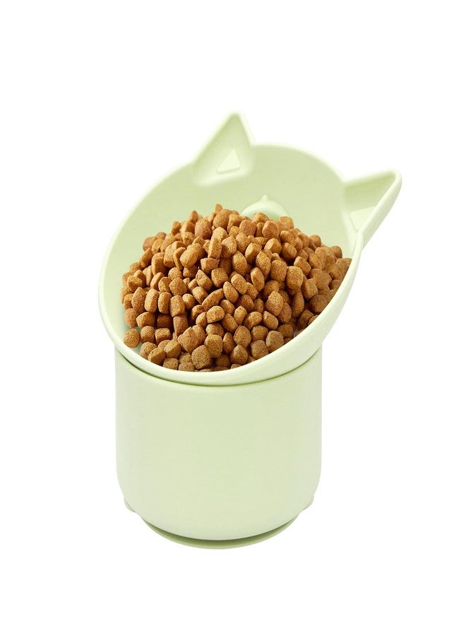 Hooshion Cat Slow Feeder, Elevated Slow Feeder Bowl Tilt Design, No Black Chin, Tilted Design, for Dry Wet Food, for Cats & Small Dogs (Green) - Image 1
