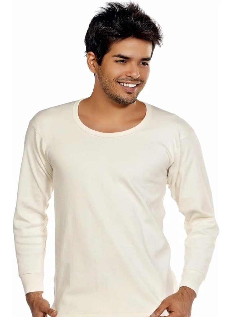Tutku Passion Men's Interlock Winter Long Sleeve Underwear Top Cotton Undershirt 1 Piece - 0112