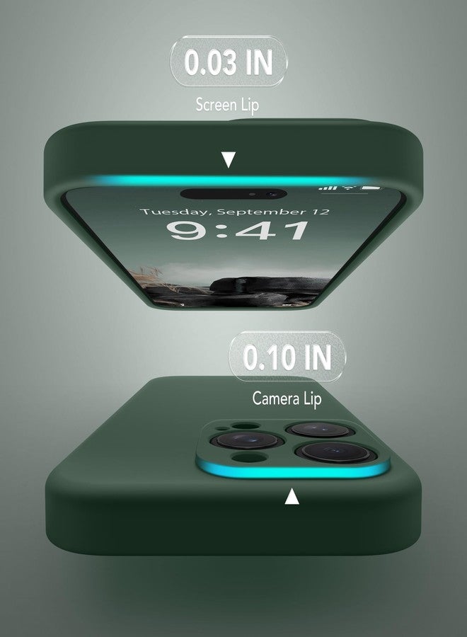 SuydanBox Magnetic for iPhone 16 Pro Case, Compatible with MagSafe, [Full Camera Protection][Screen Protector] Silicone Shockproof Protective Phone Case for iPhone 16 Pro 6.3", Forest Green - Image 4