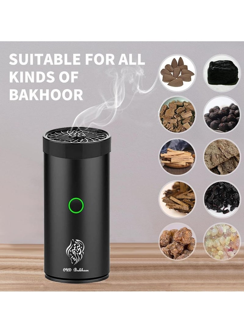 Oud Bukhoor USB Rechargeable Electric Incense Burner – Portable Mini Oud & Bakhoor Diffuser for Home, Car & Office - Image 1