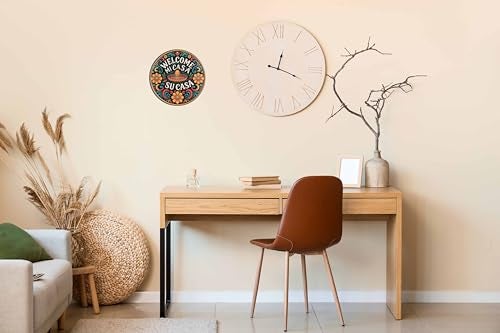 AWISZZZ Mi Casa Su Casa Metal Sign 8x8in Round Vintage Plaque for Entryway Wall Decor Spanish Welcome Gift - Image 4