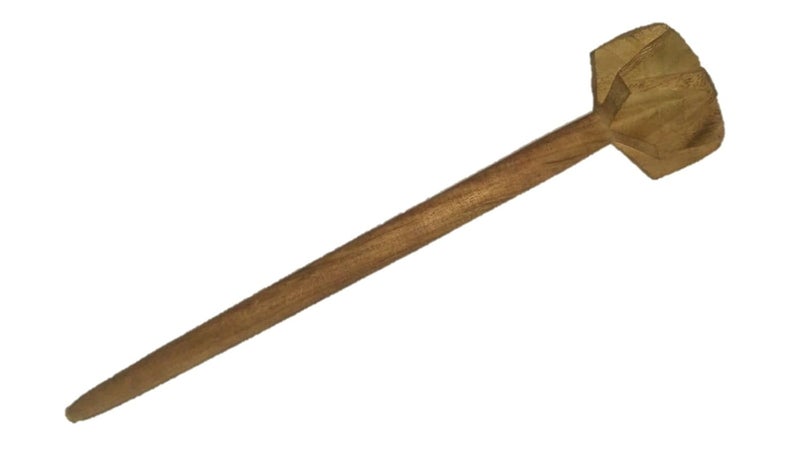 ARMAN SPOONS Handmade ONE Piece Wooden Whisk Beater Wooden MATHANI RAVAI RAVI Hand Mixer 13 inch Size Medium for Every Kitchen uses - Image 3