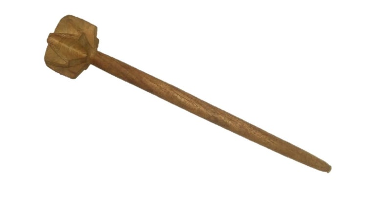 ARMAN SPOONS Handmade ONE Piece Wooden Whisk Beater Wooden MATHANI RAVAI RAVI Hand Mixer 13 inch Size Medium for Every Kitchen uses - Image 5