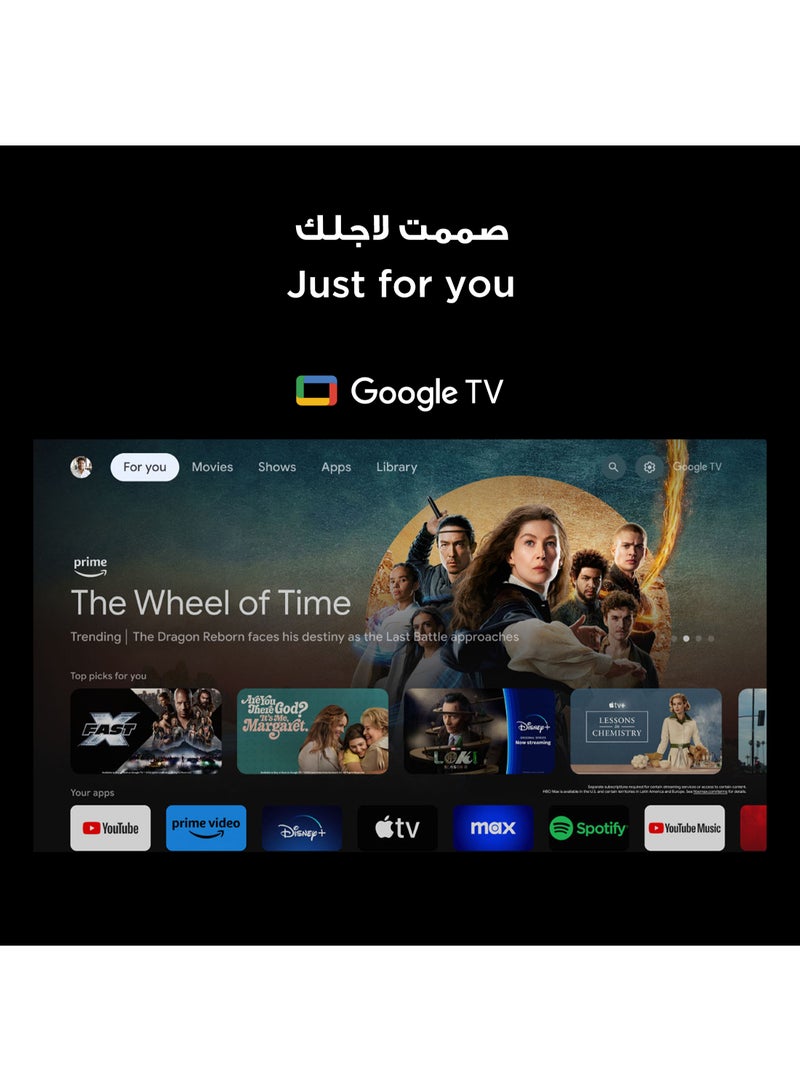 تي سي إل تلفاز ذكي 65 بوصة P6K LED 4K UHD HDR | جوجل TV، 60 هرتز، HDR 10، معالج AiPQ، صوت دولبي، MEMC، HDMI 2.1، بلوتوث 5.2، واي فاي 5، تصميم بدون حواف، (طراز 2025) - Image 5